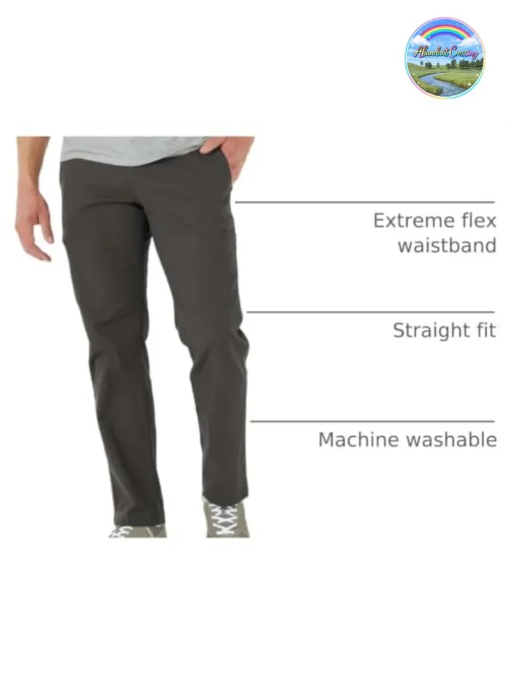 Men's Extreme Motion Stretch Cargo Pants Straight Fit Canvas